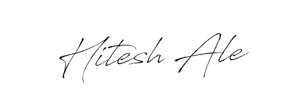 Hitesh Ale stylish signature style. Best Handwritten Sign (Antro_Vectra) for my name. Handwritten Signature Collection Ideas for my name Hitesh Ale. Hitesh Ale signature style 6 images and pictures png