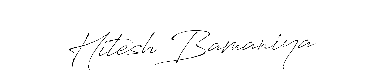 Once you've used our free online signature maker to create your best signature Antro_Vectra style, it's time to enjoy all of the benefits that Hitesh Bamaniya name signing documents. Hitesh Bamaniya signature style 6 images and pictures png