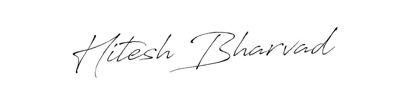 Hitesh Bharvad stylish signature style. Best Handwritten Sign (Antro_Vectra) for my name. Handwritten Signature Collection Ideas for my name Hitesh Bharvad. Hitesh Bharvad signature style 6 images and pictures png