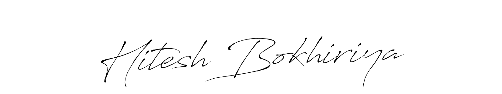 Create a beautiful signature design for name Hitesh Bokhiriya. With this signature (Antro_Vectra) fonts, you can make a handwritten signature for free. Hitesh Bokhiriya signature style 6 images and pictures png