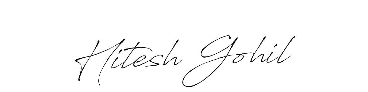 This is the best signature style for the Hitesh Gohil name. Also you like these signature font (Antro_Vectra). Mix name signature. Hitesh Gohil signature style 6 images and pictures png