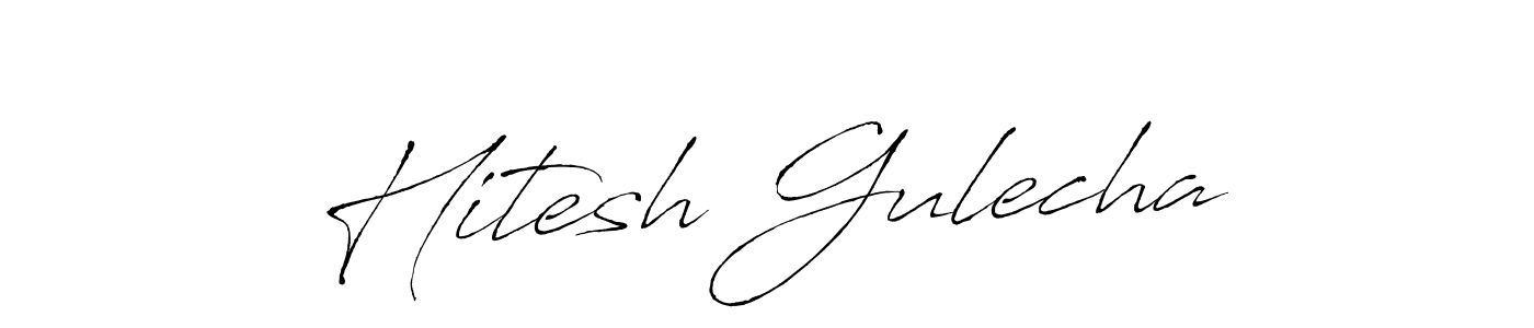 Make a beautiful signature design for name Hitesh Gulecha. With this signature (Antro_Vectra) style, you can create a handwritten signature for free. Hitesh Gulecha signature style 6 images and pictures png