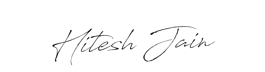 Also we have Hitesh Jain name is the best signature style. Create professional handwritten signature collection using Antro_Vectra autograph style. Hitesh Jain signature style 6 images and pictures png