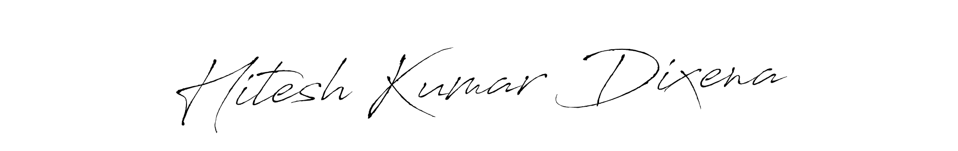 Make a beautiful signature design for name Hitesh Kumar Dixena. With this signature (Antro_Vectra) style, you can create a handwritten signature for free. Hitesh Kumar Dixena signature style 6 images and pictures png