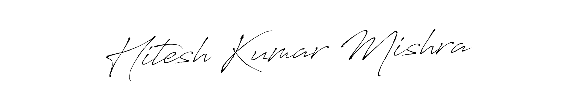 Antro_Vectra is a professional signature style that is perfect for those who want to add a touch of class to their signature. It is also a great choice for those who want to make their signature more unique. Get Hitesh Kumar Mishra name to fancy signature for free. Hitesh Kumar Mishra signature style 6 images and pictures png