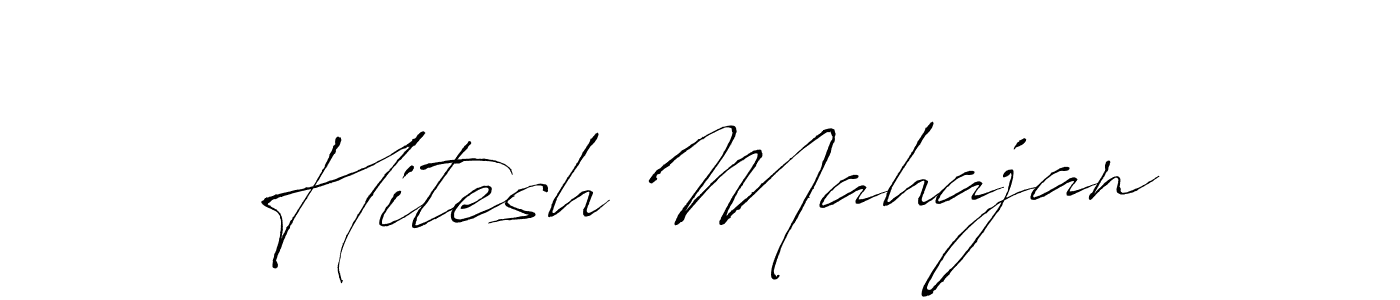 Hitesh Mahajan stylish signature style. Best Handwritten Sign (Antro_Vectra) for my name. Handwritten Signature Collection Ideas for my name Hitesh Mahajan. Hitesh Mahajan signature style 6 images and pictures png