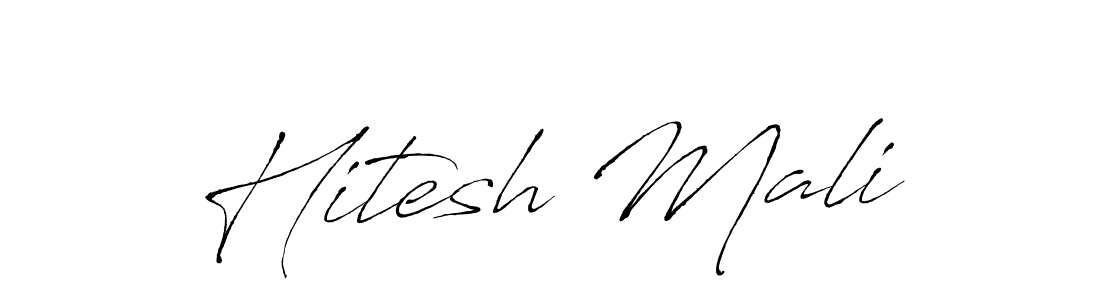 How to make Hitesh Mali signature? Antro_Vectra is a professional autograph style. Create handwritten signature for Hitesh Mali name. Hitesh Mali signature style 6 images and pictures png