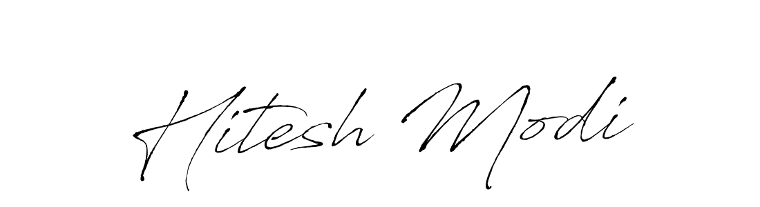 How to make Hitesh Modi name signature. Use Antro_Vectra style for creating short signs online. This is the latest handwritten sign. Hitesh Modi signature style 6 images and pictures png