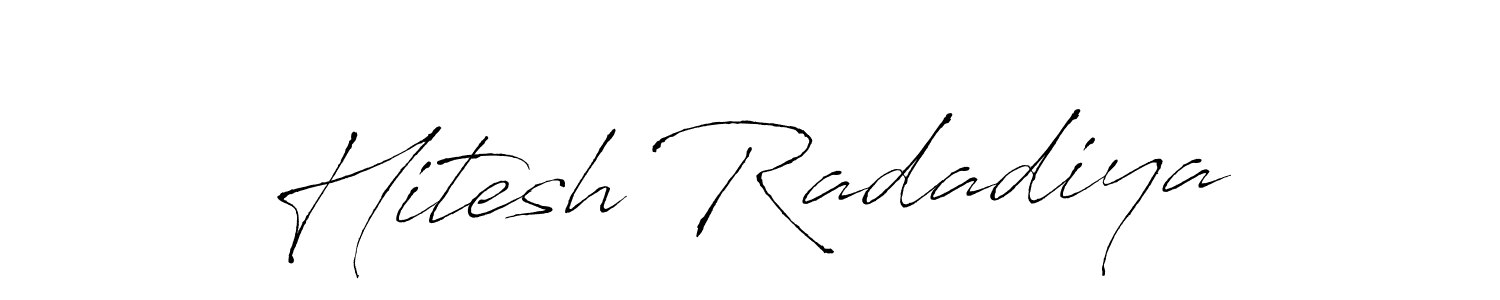 Similarly Antro_Vectra is the best handwritten signature design. Signature creator online .You can use it as an online autograph creator for name Hitesh Radadiya. Hitesh Radadiya signature style 6 images and pictures png