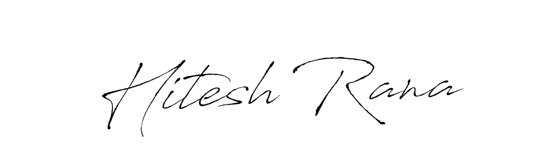 Design your own signature with our free online signature maker. With this signature software, you can create a handwritten (Antro_Vectra) signature for name Hitesh Rana. Hitesh Rana signature style 6 images and pictures png