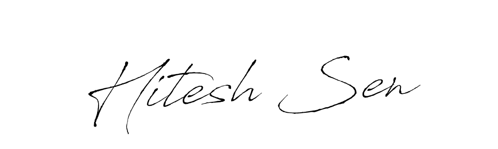 if you are searching for the best signature style for your name Hitesh Sen. so please give up your signature search. here we have designed multiple signature styles  using Antro_Vectra. Hitesh Sen signature style 6 images and pictures png