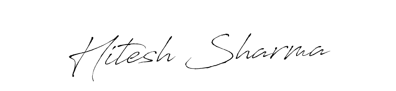 Hitesh Sharma stylish signature style. Best Handwritten Sign (Antro_Vectra) for my name. Handwritten Signature Collection Ideas for my name Hitesh Sharma. Hitesh Sharma signature style 6 images and pictures png