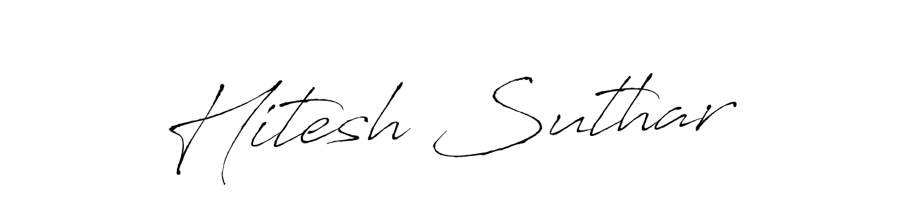 The best way (Antro_Vectra) to make a short signature is to pick only two or three words in your name. The name Hitesh Suthar include a total of six letters. For converting this name. Hitesh Suthar signature style 6 images and pictures png