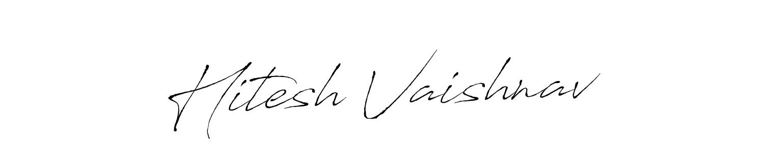 Hitesh Vaishnav stylish signature style. Best Handwritten Sign (Antro_Vectra) for my name. Handwritten Signature Collection Ideas for my name Hitesh Vaishnav. Hitesh Vaishnav signature style 6 images and pictures png