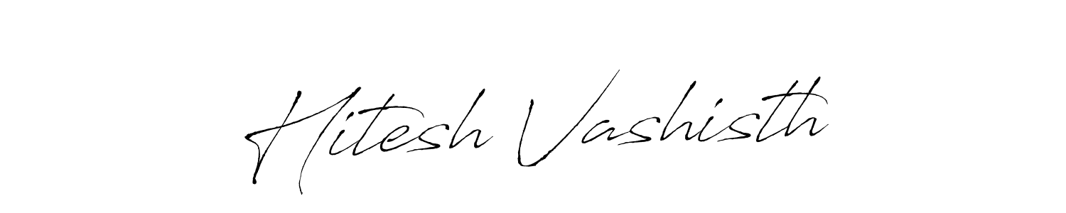 This is the best signature style for the Hitesh Vashisth name. Also you like these signature font (Antro_Vectra). Mix name signature. Hitesh Vashisth signature style 6 images and pictures png