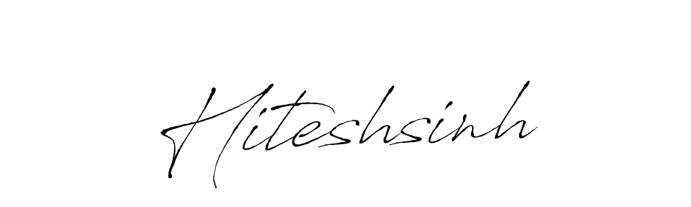 The best way (Antro_Vectra) to make a short signature is to pick only two or three words in your name. The name Hiteshsinh include a total of six letters. For converting this name. Hiteshsinh signature style 6 images and pictures png