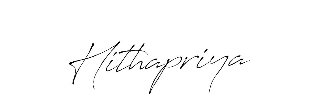 Design your own signature with our free online signature maker. With this signature software, you can create a handwritten (Antro_Vectra) signature for name Hithapriya. Hithapriya signature style 6 images and pictures png