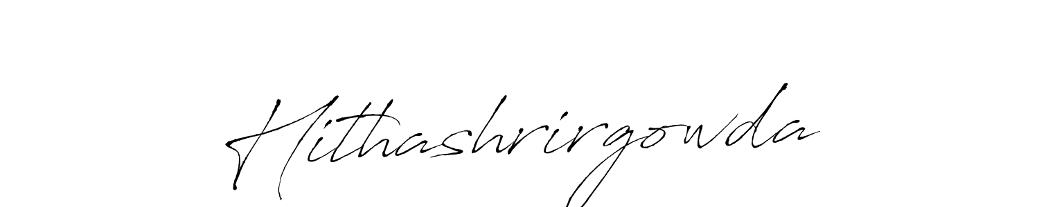 Hithashrirgowda stylish signature style. Best Handwritten Sign (Antro_Vectra) for my name. Handwritten Signature Collection Ideas for my name Hithashrirgowda. Hithashrirgowda signature style 6 images and pictures png