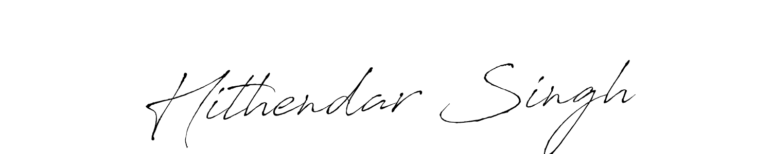 Create a beautiful signature design for name Hithendar Singh. With this signature (Antro_Vectra) fonts, you can make a handwritten signature for free. Hithendar Singh signature style 6 images and pictures png