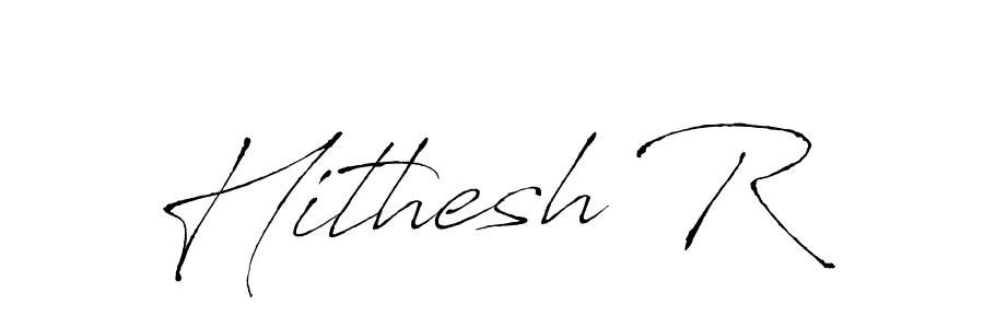 How to make Hithesh R name signature. Use Antro_Vectra style for creating short signs online. This is the latest handwritten sign. Hithesh R signature style 6 images and pictures png