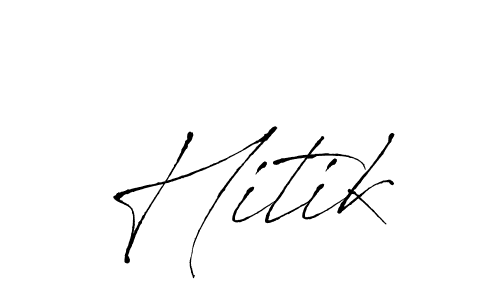 Design your own signature with our free online signature maker. With this signature software, you can create a handwritten (Antro_Vectra) signature for name Hitik. Hitik signature style 6 images and pictures png