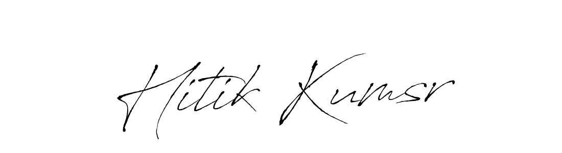 You can use this online signature creator to create a handwritten signature for the name Hitik Kumsr. This is the best online autograph maker. Hitik Kumsr signature style 6 images and pictures png