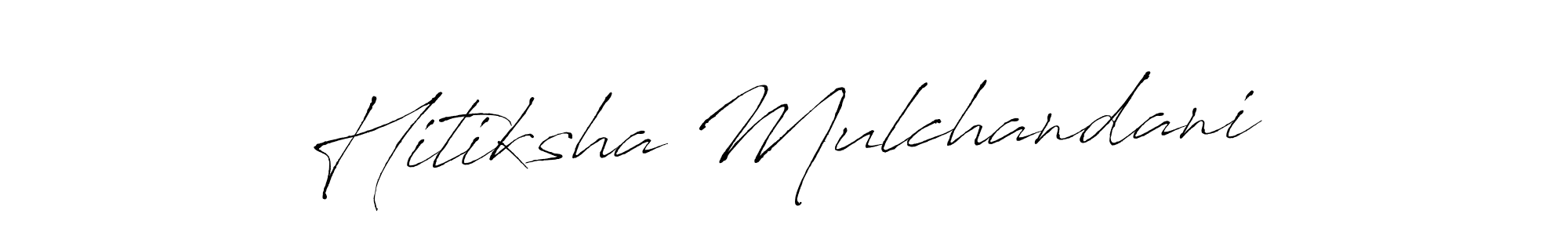 Hitiksha Mulchandani stylish signature style. Best Handwritten Sign (Antro_Vectra) for my name. Handwritten Signature Collection Ideas for my name Hitiksha Mulchandani. Hitiksha Mulchandani signature style 6 images and pictures png