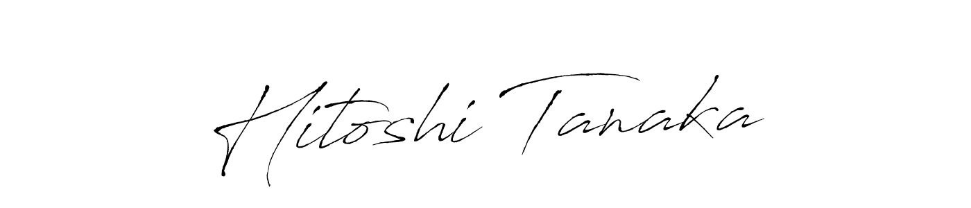 How to make Hitoshi Tanaka name signature. Use Antro_Vectra style for creating short signs online. This is the latest handwritten sign. Hitoshi Tanaka signature style 6 images and pictures png