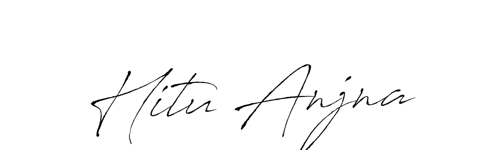 You can use this online signature creator to create a handwritten signature for the name Hitu Anjna. This is the best online autograph maker. Hitu Anjna signature style 6 images and pictures png