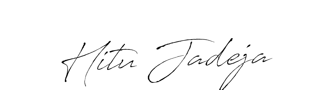 Create a beautiful signature design for name Hitu Jadeja. With this signature (Antro_Vectra) fonts, you can make a handwritten signature for free. Hitu Jadeja signature style 6 images and pictures png