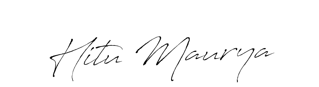 You should practise on your own different ways (Antro_Vectra) to write your name (Hitu Maurya) in signature. don't let someone else do it for you. Hitu Maurya signature style 6 images and pictures png