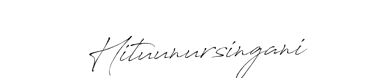 How to make Hituunursingani name signature. Use Antro_Vectra style for creating short signs online. This is the latest handwritten sign. Hituunursingani signature style 6 images and pictures png