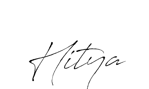Use a signature maker to create a handwritten signature online. With this signature software, you can design (Antro_Vectra) your own signature for name Hitya. Hitya signature style 6 images and pictures png