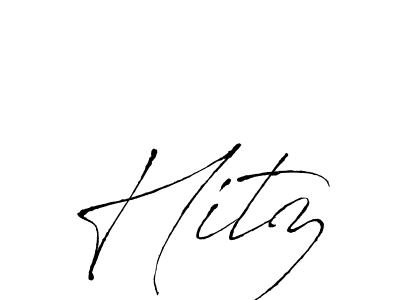 Make a beautiful signature design for name Hitz. With this signature (Antro_Vectra) style, you can create a handwritten signature for free. Hitz signature style 6 images and pictures png