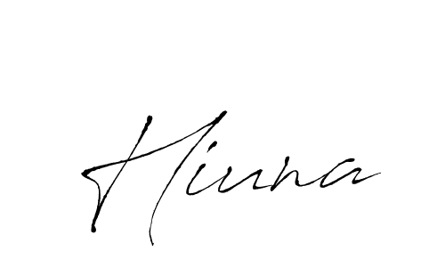 How to make Hiuna signature? Antro_Vectra is a professional autograph style. Create handwritten signature for Hiuna name. Hiuna signature style 6 images and pictures png