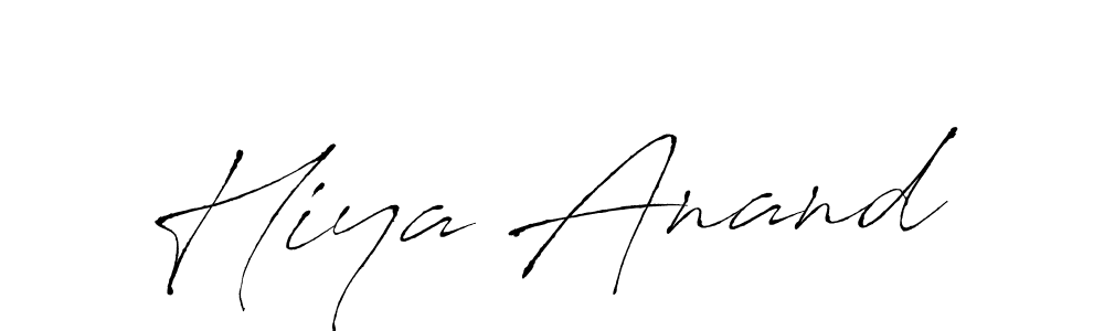 Also we have Hiya Anand name is the best signature style. Create professional handwritten signature collection using Antro_Vectra autograph style. Hiya Anand signature style 6 images and pictures png