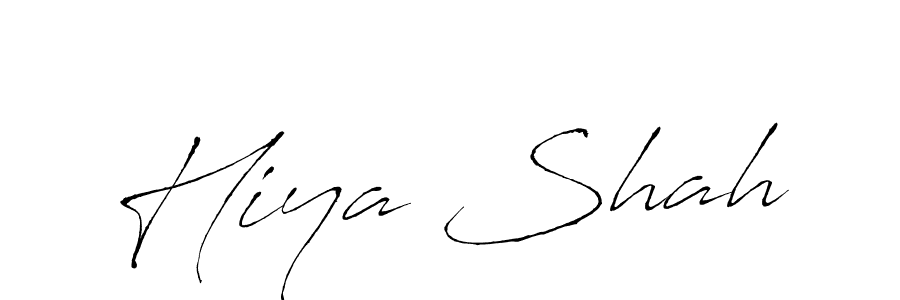 You should practise on your own different ways (Antro_Vectra) to write your name (Hiya Shah) in signature. don't let someone else do it for you. Hiya Shah signature style 6 images and pictures png