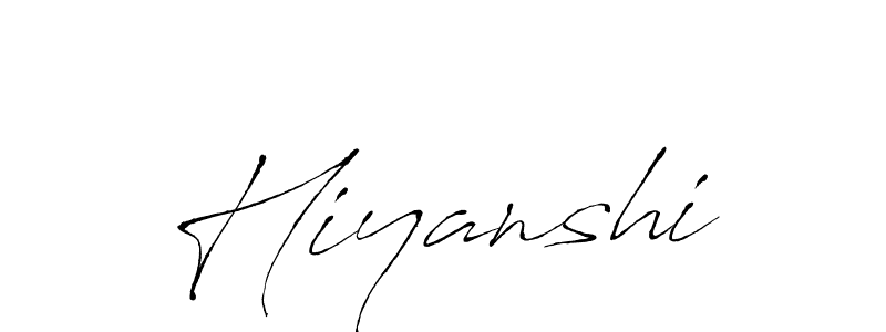 Make a beautiful signature design for name Hiyanshi. With this signature (Antro_Vectra) style, you can create a handwritten signature for free. Hiyanshi signature style 6 images and pictures png