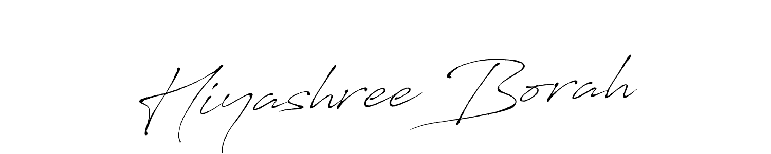 Create a beautiful signature design for name Hiyashree Borah. With this signature (Antro_Vectra) fonts, you can make a handwritten signature for free. Hiyashree Borah signature style 6 images and pictures png