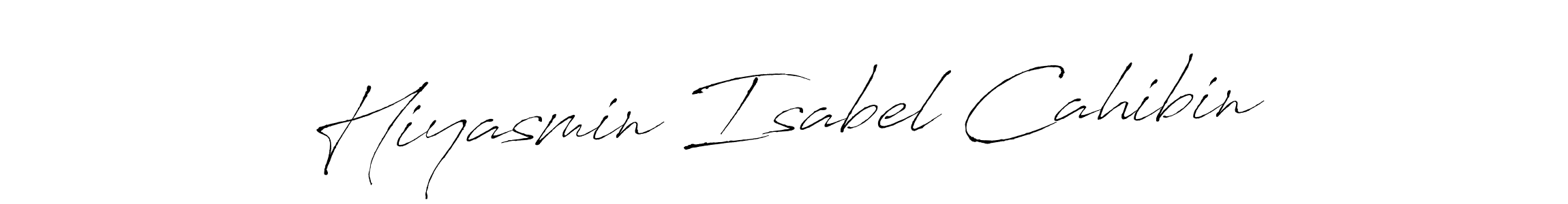 Hiyasmin Isabel Cahibin stylish signature style. Best Handwritten Sign (Antro_Vectra) for my name. Handwritten Signature Collection Ideas for my name Hiyasmin Isabel Cahibin. Hiyasmin Isabel Cahibin signature style 6 images and pictures png