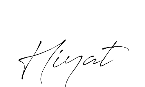 Create a beautiful signature design for name Hiyat. With this signature (Antro_Vectra) fonts, you can make a handwritten signature for free. Hiyat signature style 6 images and pictures png