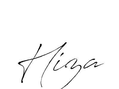 Design your own signature with our free online signature maker. With this signature software, you can create a handwritten (Antro_Vectra) signature for name Hiza. Hiza signature style 6 images and pictures png
