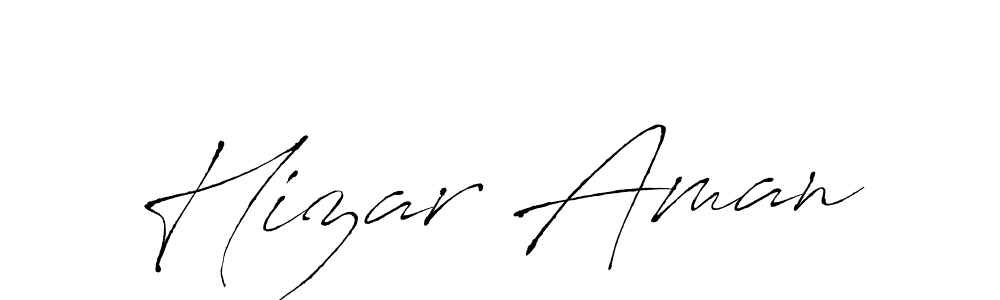 Design your own signature with our free online signature maker. With this signature software, you can create a handwritten (Antro_Vectra) signature for name Hizar Aman. Hizar Aman signature style 6 images and pictures png