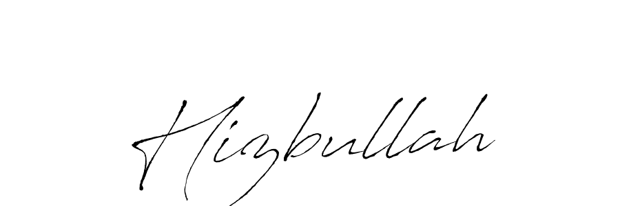 How to make Hizbullah signature? Antro_Vectra is a professional autograph style. Create handwritten signature for Hizbullah name. Hizbullah signature style 6 images and pictures png