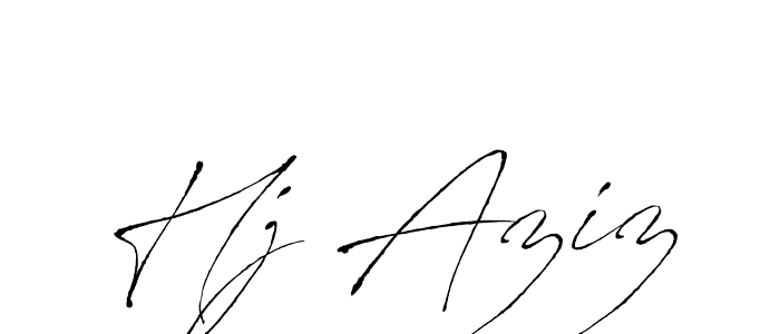 Design your own signature with our free online signature maker. With this signature software, you can create a handwritten (Antro_Vectra) signature for name Hj Aziz. Hj Aziz signature style 6 images and pictures png