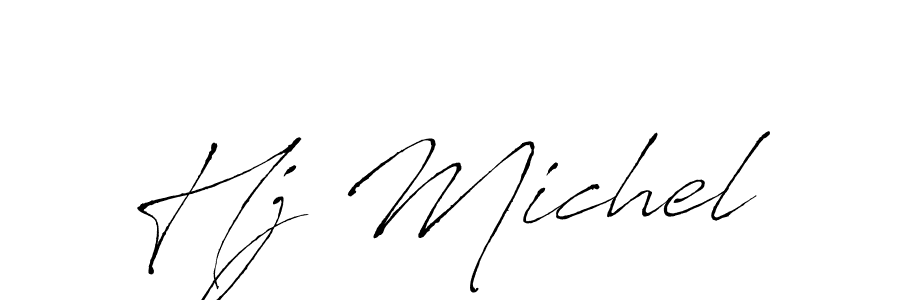 Create a beautiful signature design for name Hj Michel. With this signature (Antro_Vectra) fonts, you can make a handwritten signature for free. Hj Michel signature style 6 images and pictures png