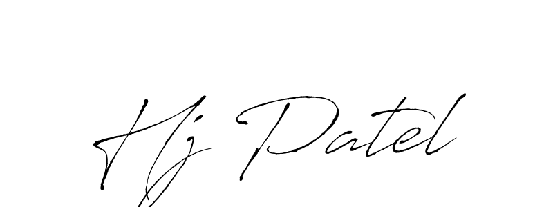 Hj Patel stylish signature style. Best Handwritten Sign (Antro_Vectra) for my name. Handwritten Signature Collection Ideas for my name Hj Patel. Hj Patel signature style 6 images and pictures png