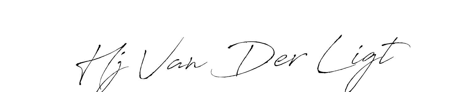 How to make Hj Van Der Ligt name signature. Use Antro_Vectra style for creating short signs online. This is the latest handwritten sign. Hj Van Der Ligt signature style 6 images and pictures png