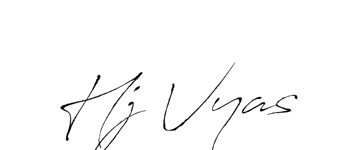 Also we have Hj Vyas name is the best signature style. Create professional handwritten signature collection using Antro_Vectra autograph style. Hj Vyas signature style 6 images and pictures png