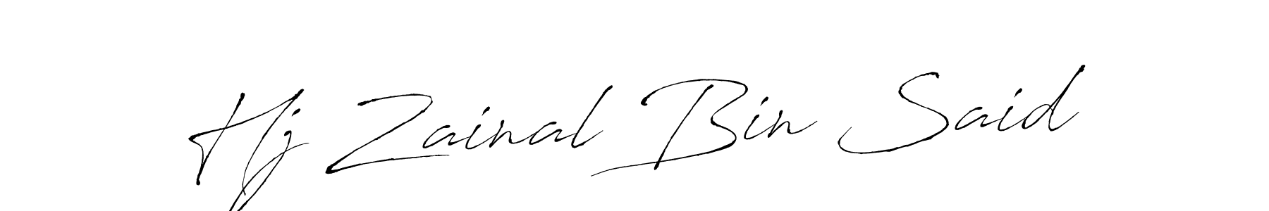 Hj Zainal Bin Said stylish signature style. Best Handwritten Sign (Antro_Vectra) for my name. Handwritten Signature Collection Ideas for my name Hj Zainal Bin Said. Hj Zainal Bin Said signature style 6 images and pictures png